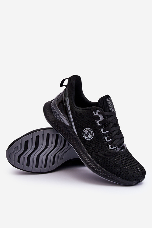 Męskie Wygodne Sneakersy Memory Foam Big Star LL174103 Czarne