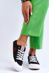 Damskie Materiałowe Tenisówki Cross Jeans LL2R4044 Czarne
