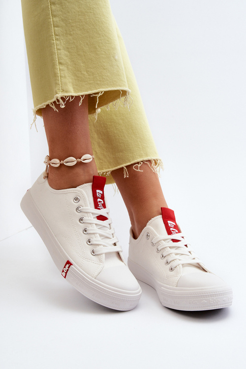 Niskie Trampki Damskie Lee Cooper LCW-24-31-2239 Białe