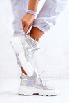 Sportowe Buty Ocieplane Srebrne Joenne