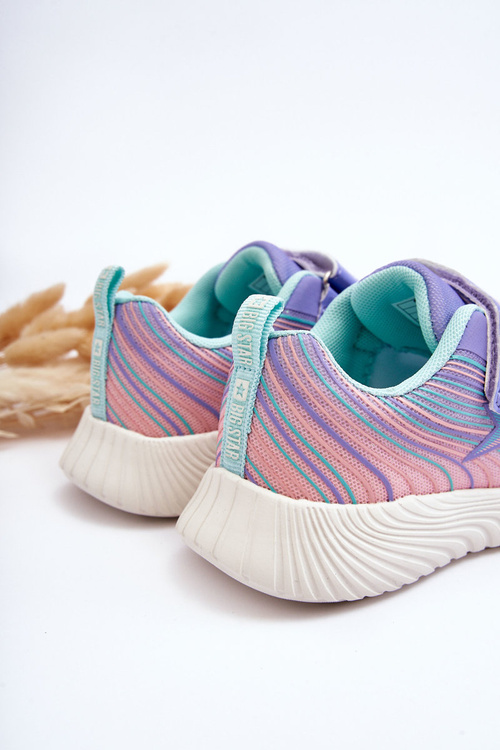 Lekkie Dziecięce Buty Sportowe Memory Foam System Big Star LL374151 Fioletowe