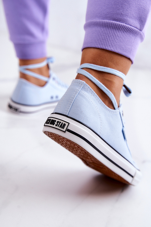 Niskie Trampki Damskie Big Star JJ274A004 Niebieskie