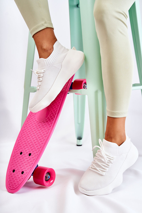 Wsuwane Buty Sportowe Damskie Białe Dalmiro