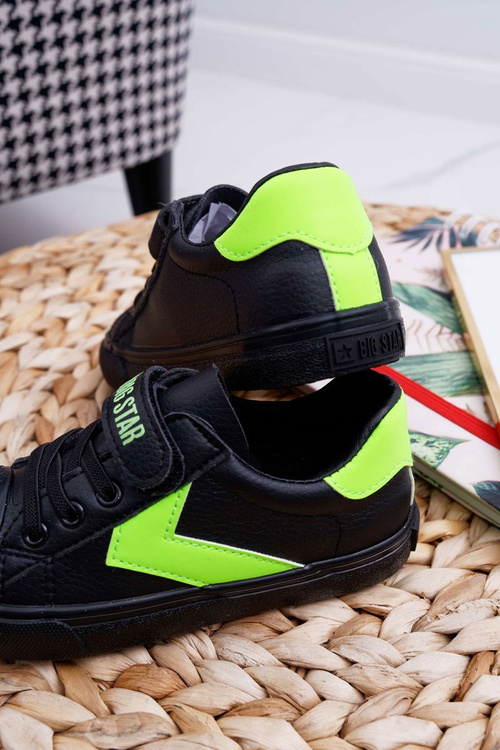 Sportowe Dziecięce Big Star Na Rzepy Czarne FF374121