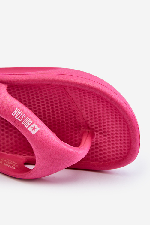 Damskie Piankowe Klapki Japonki Big Star NN274A651 Fuksja