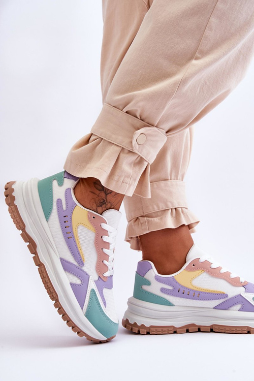 Damskie Modne Buty Sportowe Na Platformie Multikolor Georgette
