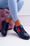 Trampki Damskie Big Star Granatowe z Sercem EE274258