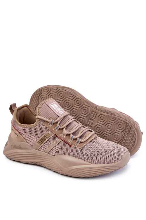 Męskie Buty Sportowe Memory Foam Big Star KK174258 Beżowe