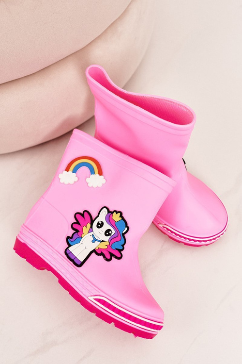 Dziecięce Kalosze Z Kucykiem Różowe