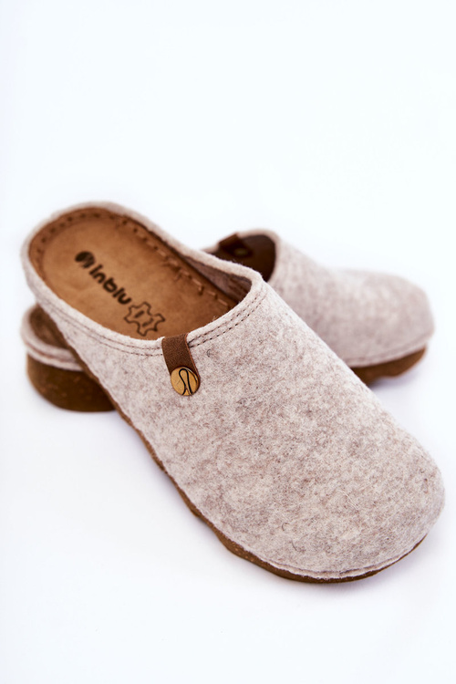 Domowe Papcie Klapki Profilaktyczne Inblu DK-08-002 Beżowe