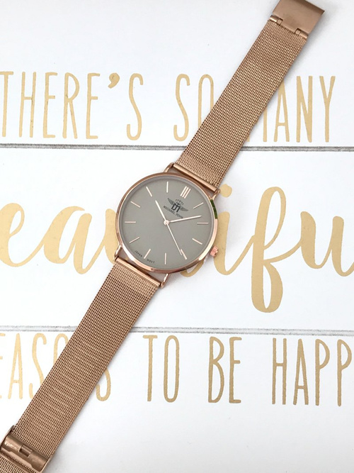 Damski Zegarek Michael John Florence Złota Tarcza 40mm