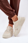 Damskie Sneakersy Big Star NN274668 Beżowe