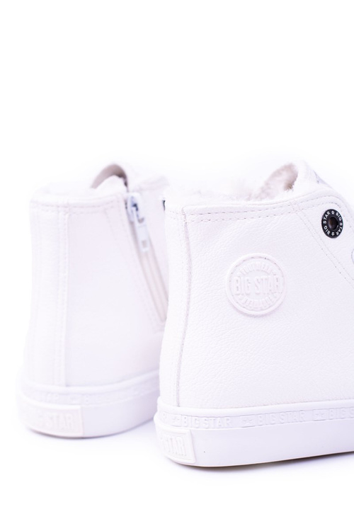 Big Star Dziecięce Wysokie Białe Trampki Sneakersy BB374141