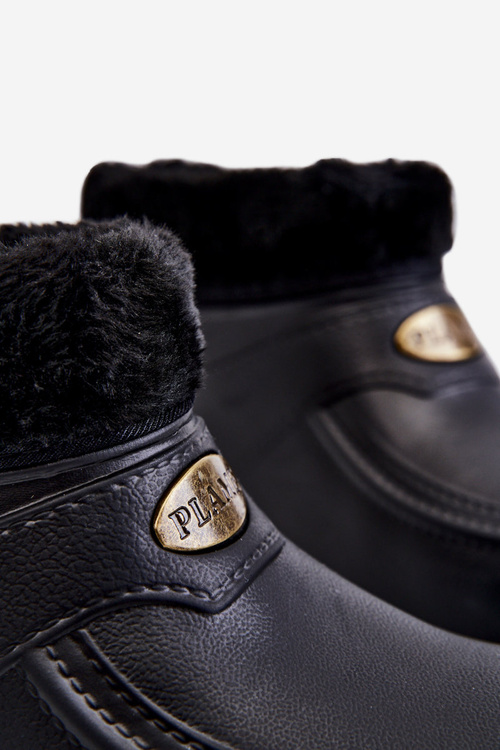 Męskie Ocieplane Piankowe Kalosze Czarne Tanyo