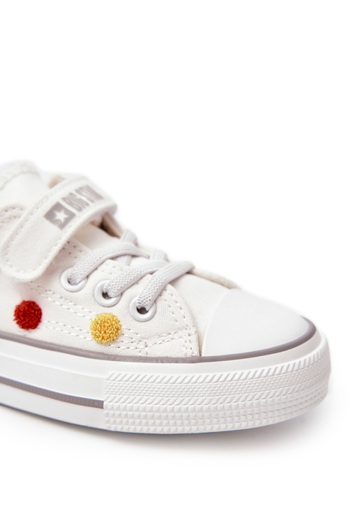 Dziecięce Trampki Na Rzep BIG STAR JJ374053 Białe