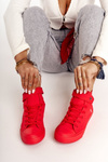 Damskie Wysokie Trampki Big Star FF274580 Czerwone