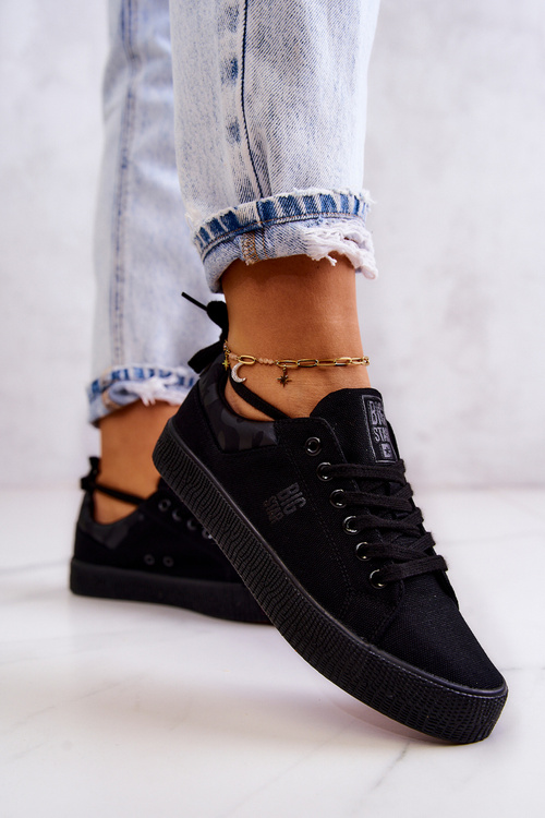 Damskie Niskie Tenisówki Big Star JJ274563 Czarne