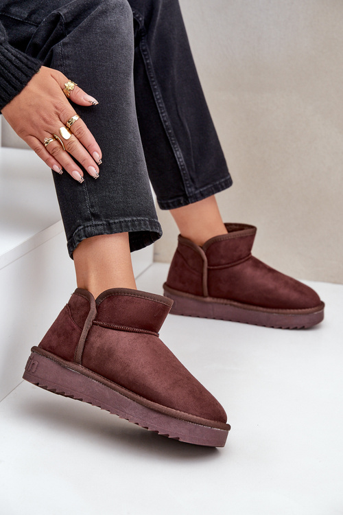 Śniegowce Na Platformie Damskie D.Franklin DFSH370010 Czekoladowe