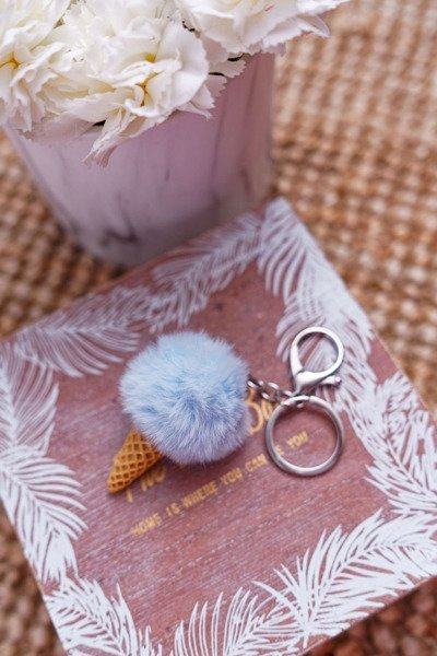 Mały Brelok Niebieska Zawieszka do Torebki Lód