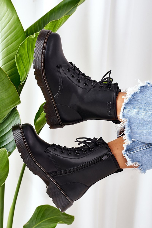 Damskie Ocieplane Workery Big Star II274105 Czarne