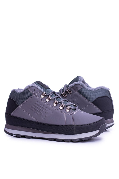 Męskie Ocieplane Buty Trekkingowe Szare Newlans2