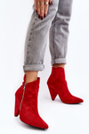 Asymetryczne Botki Na Obcasie Lu Boo Czerwone 