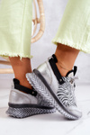Damskie Skórzane Sneakersy Maciejka 04916-03 Szare