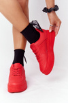 Damskie Sportowe Buty Na Platformie Czerwone This Is Me