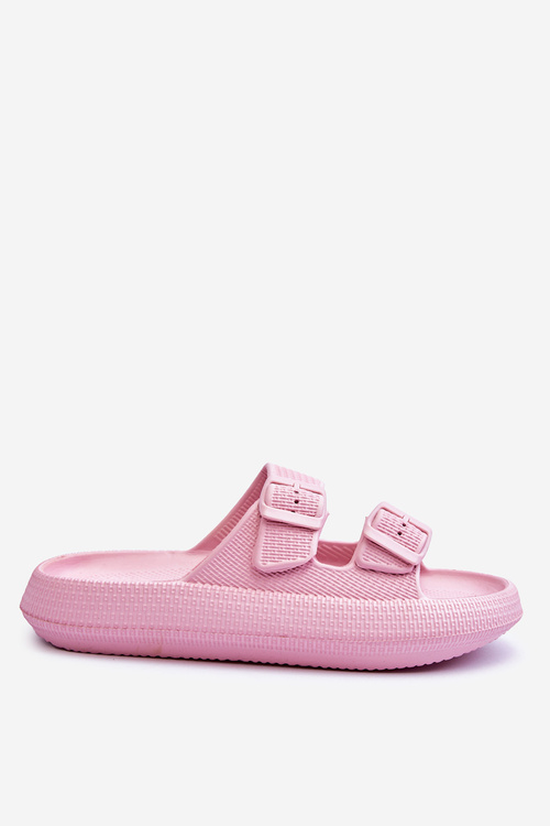 Damskie Piankowe Klapki Z Paskami Różowe Sharmen
