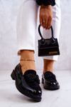 Eleganckie Lakierowane Mokasyny Loafery Czarne S.Barski HY51-318 Belize