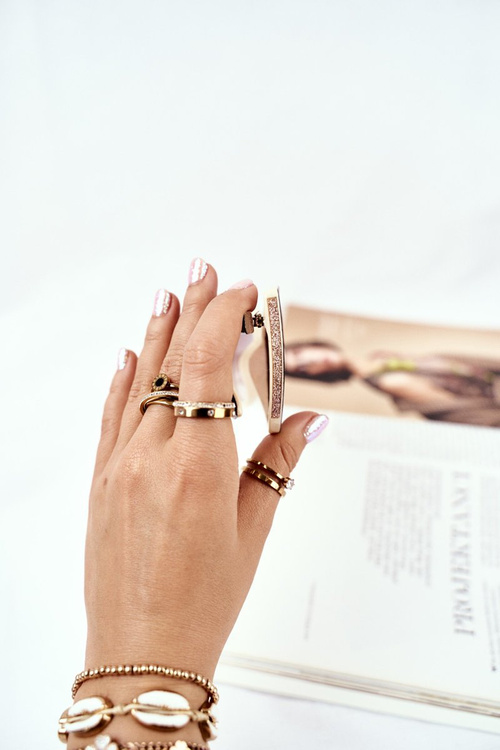 Brązowe Okulary Przeciwsłoneczne Prius PR-V26 Różowe Złoto Brokat