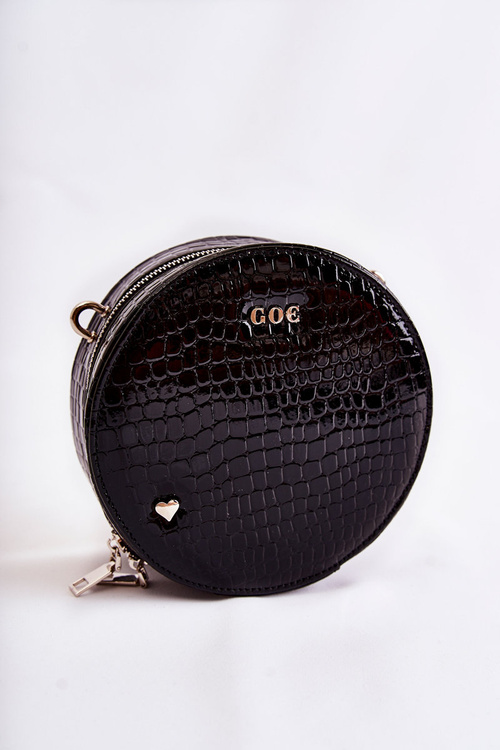 Lakierowana Torebka Kuferek GOE ZNJ007 Czarna