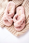 Damskie Klapki Papcie Futrzane Jasny Brąz Cozy Time