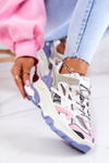 Damskie Sportowe Skórzane Sneakersy GOE JJ2N4090 Multikolor