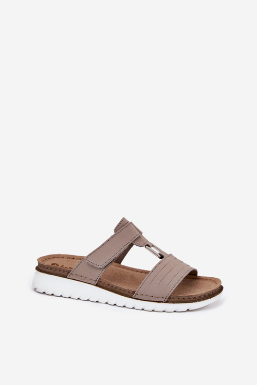 Klapki Damskie Na Koturnie Inblu CN0007GU Beżowe