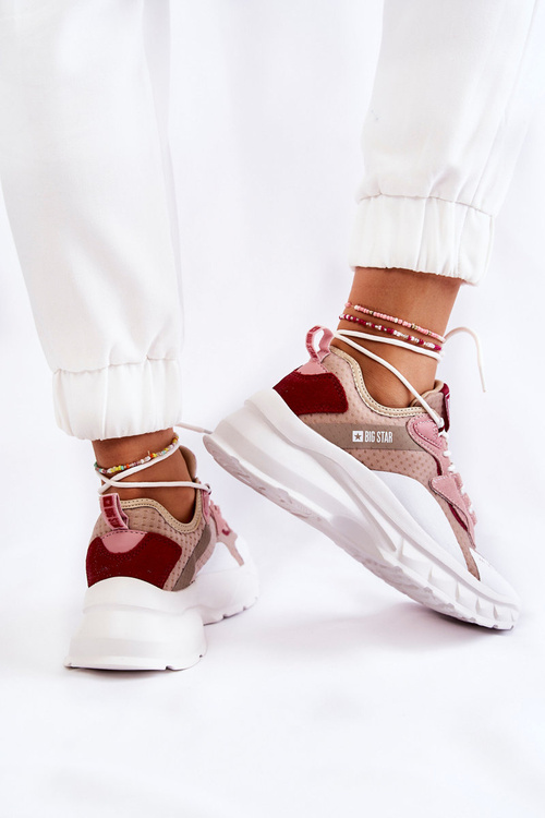 Damskie Buty Sportowe Big Star KK274055 Beżowe