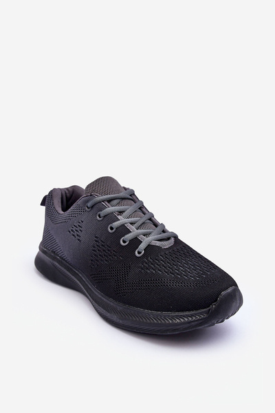 Męskie Lekkie Buty Sportowe Szaro-Czarne Royce