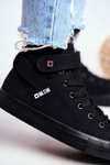 Damskie Wysokie Trampki Big Star FF274578 Czarne