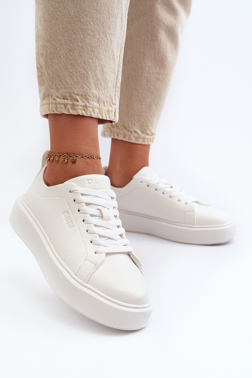 Lekkie Sneakersy Damskie Big Star NN274322 Memory Foam System Białe