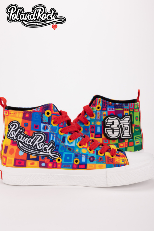 Trampki Pol'and'Rock Festival X Big Star SS174504 Zielono-Żółte