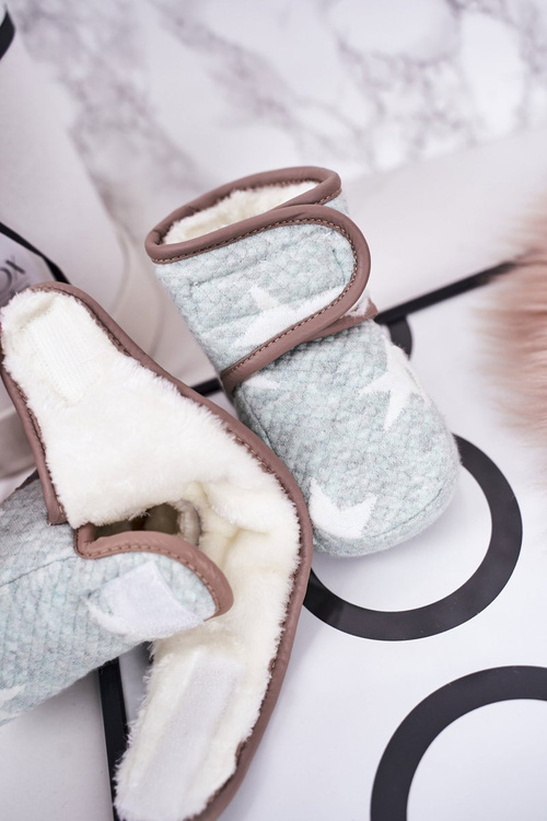 Dziecięce Ocieplane Papcie W Gwiazdki Niebieskie Cupcake