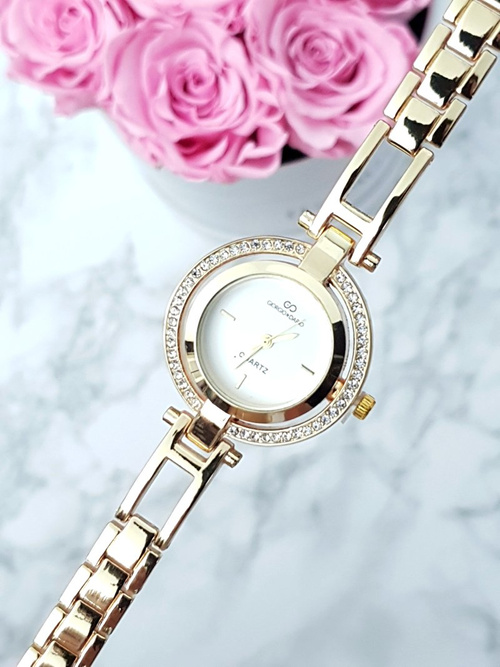 Damski Zegarek Giorgio & Dario Z Cyrkoniami Get Złoty