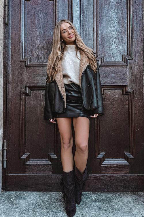 Botki Damskie Na Słupku Z Frędzlami I Marszczeniem Ocieplane Czekoladowe Darlina