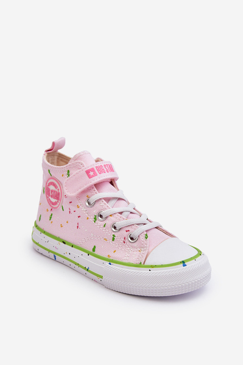 Dziecięce Wzorzyste Trampki Big Star LL374051 Różowe