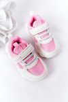 Dziecięce Sportowe Buty Sneakersy Biało-Różowe Sugar