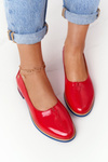 Skórzane Lakierowane Półbuty Maciejka 05035-08 Czerwone