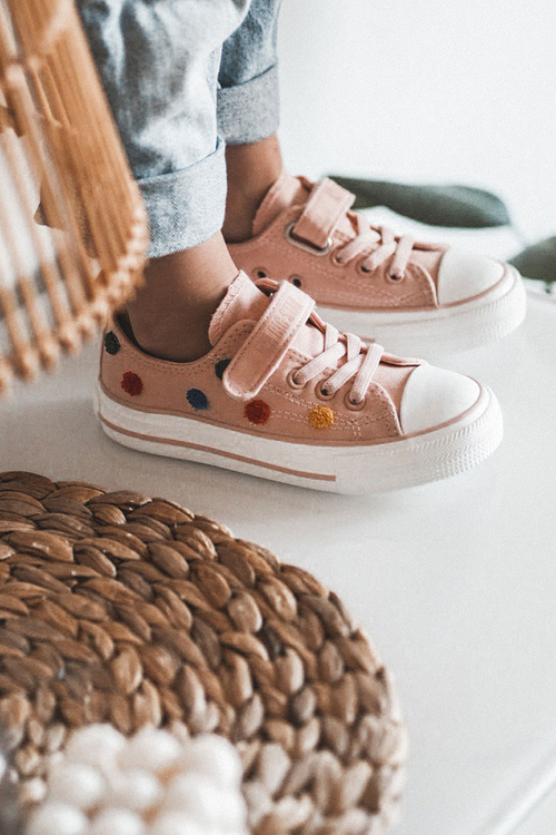 Dziecięce Trampki Na Rzep BIG STAR JJ374054 Różowe