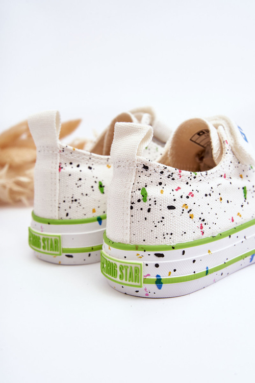 Dziecięce Trampki Na Rzep Big Star LL374062 Białe