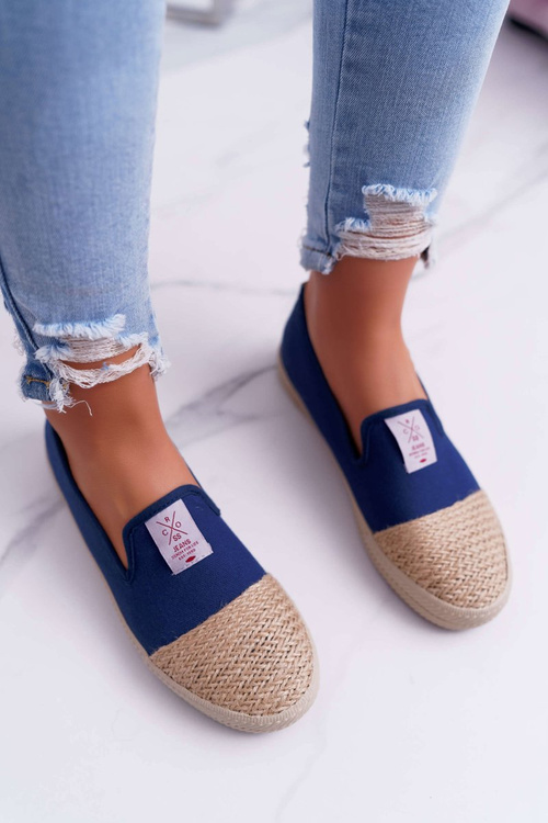 Espadryle Damskie Cross Jeans Granatowe DD2R4046