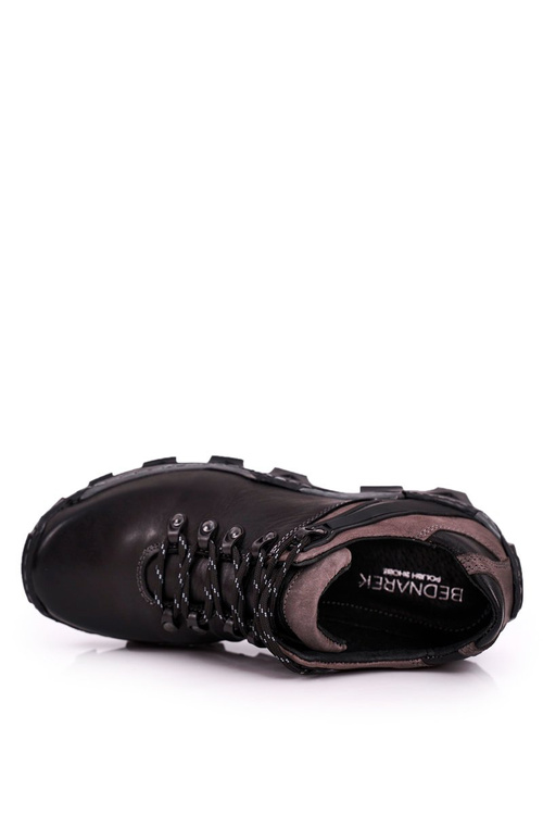 Męskie Skórzane Półbuty Trekkingowe BEDNAREK Czarne